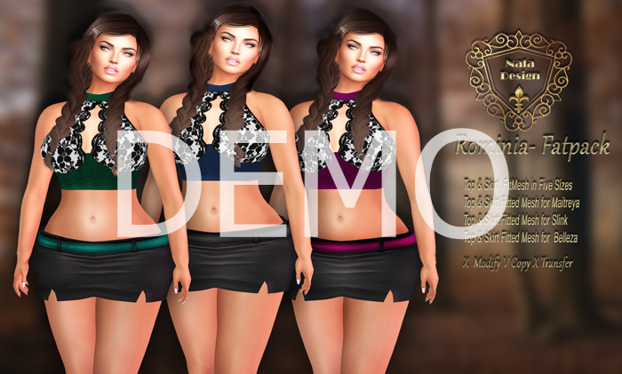 DEMO - Nala Design - Rominia Outfit Fatpack -  Mesh Bodies