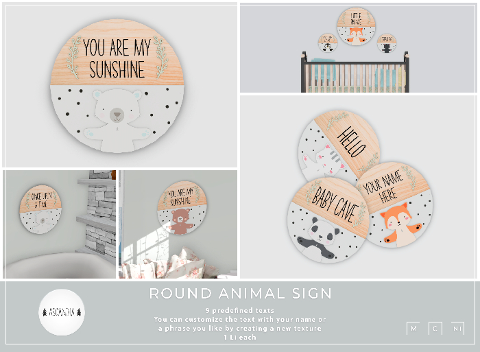 Ascandia // Round Animal Sign [Polar]