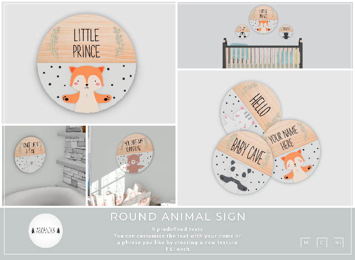 Ascandia // Round Animal Sign [Fox]