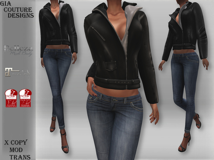 "GCD" Genesis Leather Jackets Dove