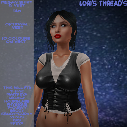 [L.T] Megan Shirt & Vest - Tan (ADD ME)