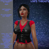 [L.T] Megan Shirt & Vest - Red (ADD ME)