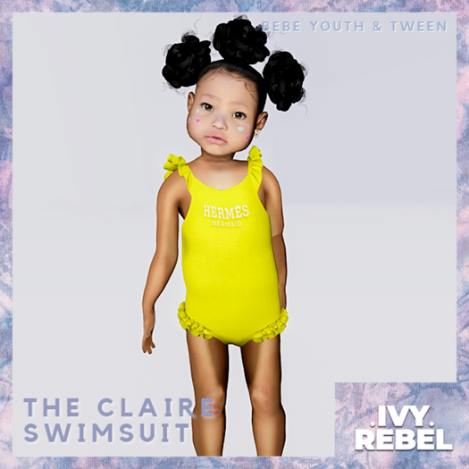 Second Life Marketplace .IVY.REBEL.Claire Swimsuit YellowYOUTH
