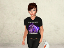She-wolf-I'm Not Anti-social-Ladies V-neck shirt