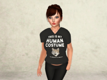 She-wolf-Human Costume-Ladies V-neck shirt