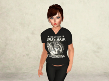 She-wolf-Gray Hair-Ladies V-neck shirt