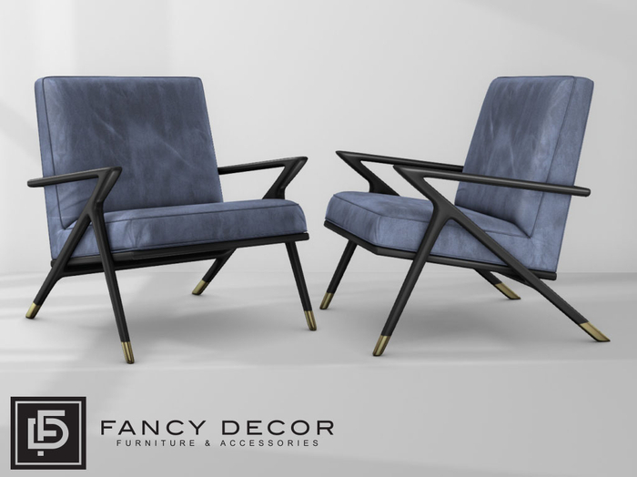 Fancy Decor: Harmon Chair - blue (pg)
