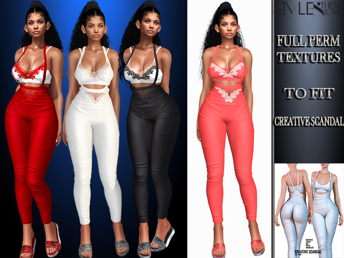 STYLES -CREATIVE SCANDAL. SET 2-Texture  FULL PERM - v2.3coral