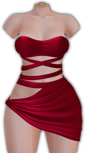 [Ahroun Designs] Marika Outfit Burgundy