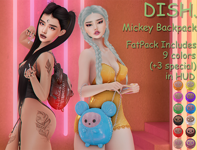 DISH. - Mickey backpack (pink)