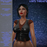 [L.T] Megan Shirt & Vest - Chocolate (ADD ME)