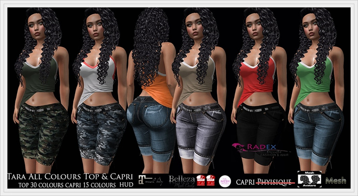RADEX F 102 Mesh Tara All Colours Top & Capri