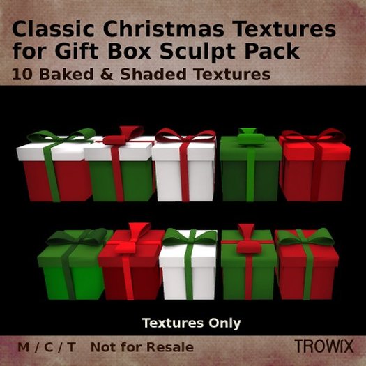 Trowix - Christmas Textures for Gift Box Sculpt Pack