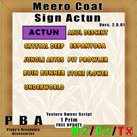 Meeroo Coat Sign Actun Vers 2