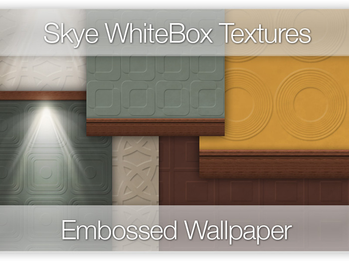 Embossed Wallpaper / Wall - Skye WhiteBox Full Perms Textures 