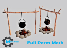 Mesh Place - Campfire With Cooking Pot - Full Perm Mesh