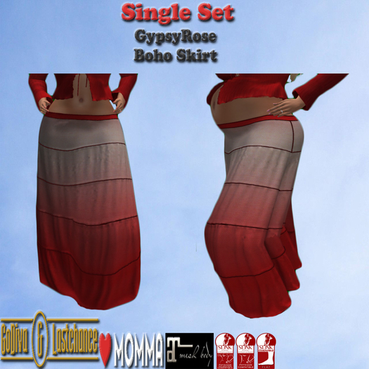 [*G&L*] BURNT ORANGE BOHO GYPSY ROSE SKIRT (LOVE MOMMA, MAITREYA, SLINK)