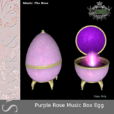Swank & Co. Purple Rose Music Box Egg