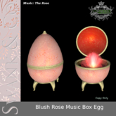 Swank & Co. Blush Rose Music Box Egg