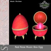 Swank & Co. Red Rose Music Box Egg