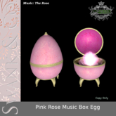 Swank & Co. Pink Rose Music Box Egg