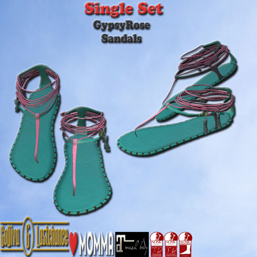 [*G&L*] GREEN BOHO GYPSY ROSE SANDALS (LOVE MOMMA, MAITREYA, SLINK)