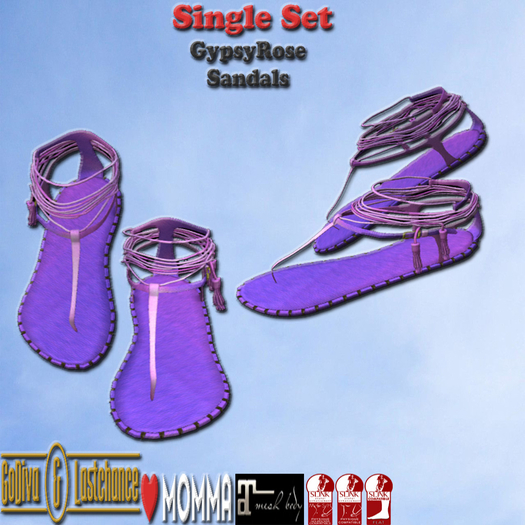 [*G&L*] PURPLE BOHO GYPSY ROSE SANDALS  (LOVE MOMMA, MAITREYA, SLINK)