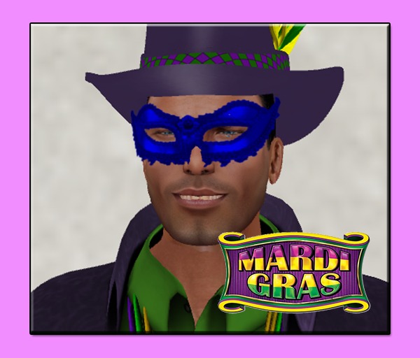 Mardi Gras Mask - Tintable - modify - copy FREE HAT