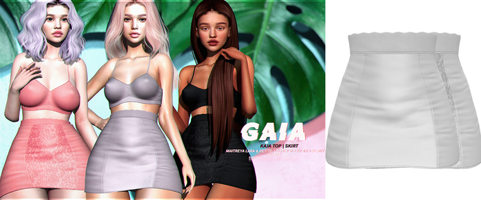 Gaia - kaja skirt//white
