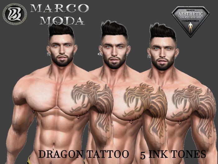 MM DRAGON D'EPAULE TATTOO AESTHETIC