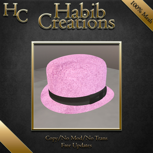 HC Bowler Derby Hat Pink