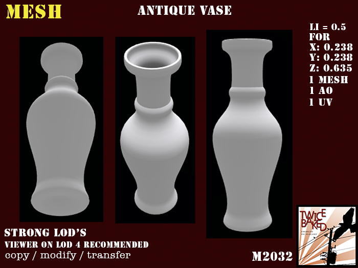 "TB" antique porcelain vase M2032