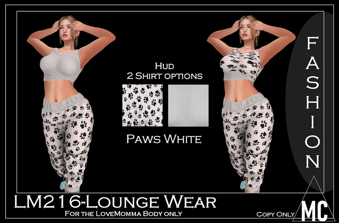 <MC> 216 Loungewear Paws White (add me)