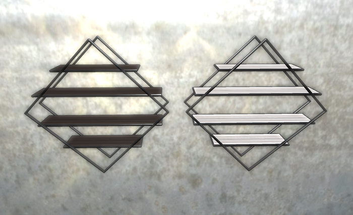 [SinisterGeometry] square diamond wall shelf pack [boxed]
