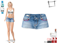 Dae Obj FBX For Worn Cute Micro Mini Denim Shorts Slink, Maitreya, Belleza, Tonic, Legacy, Voluptuous