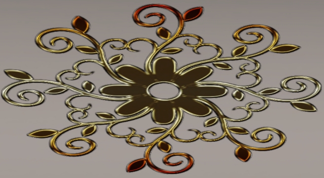 Golden Flower Decoration Two
