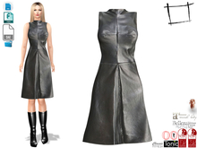 Dae Obj FBX For High Neck Sleeveless Black Leather Dress Slink, Maitreya, Belleza, Tonic, Legacy