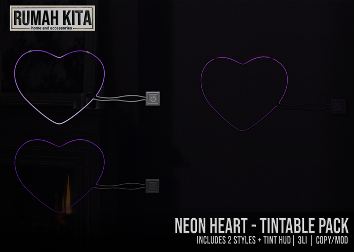 Rumah Kita - Neon Heart - Tintable