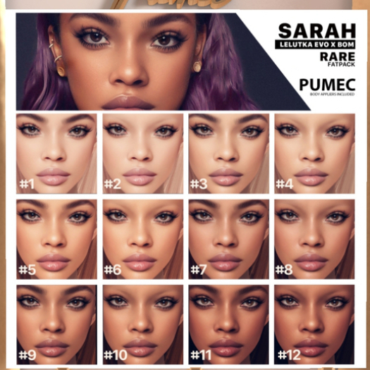 RARE   --- SARAH FATPACK ---  RARE