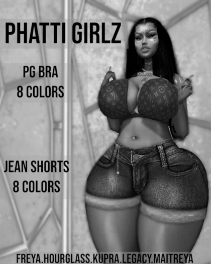 :PG: Jean Shorts & Bra DEMO