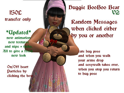 Teddy Bear Huggie BooBoo Bear dark brown