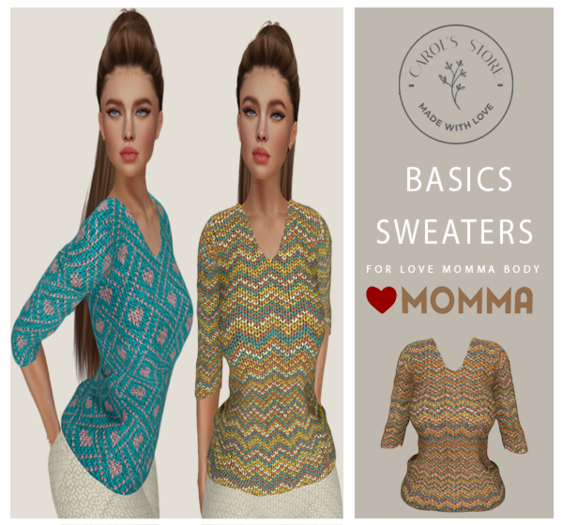 Basic Sweaters for  Momma Pattern Yellow 