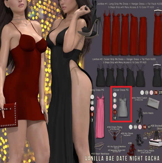 *Vanilla Bae* {Date Night} Corset Dress FATPACK MAITREYA