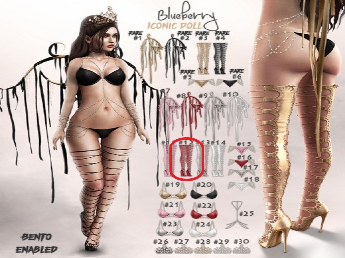 #12 Blueberry - Iconic Doll - Shoes - Red - Freya