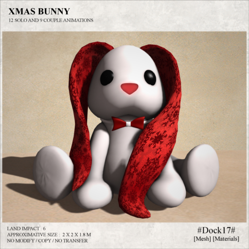 #Dock17# Xmas Bunny Red (ADD to unpack)