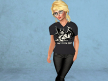 Creatures-Succubus-Ladies v-neck shirt