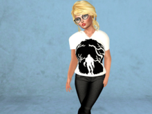 Creatures-Sasquatch-Ladies v-neck shirt