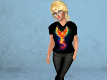 Creatures-Phoenix-Ladies v-neck shirt