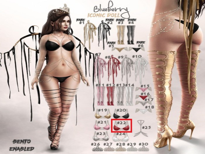 #22 Blueberry - Iconic Doll - Bra - Red - Freya