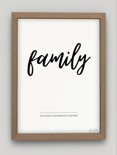 Coco Caline - Family (Wood Frame)
